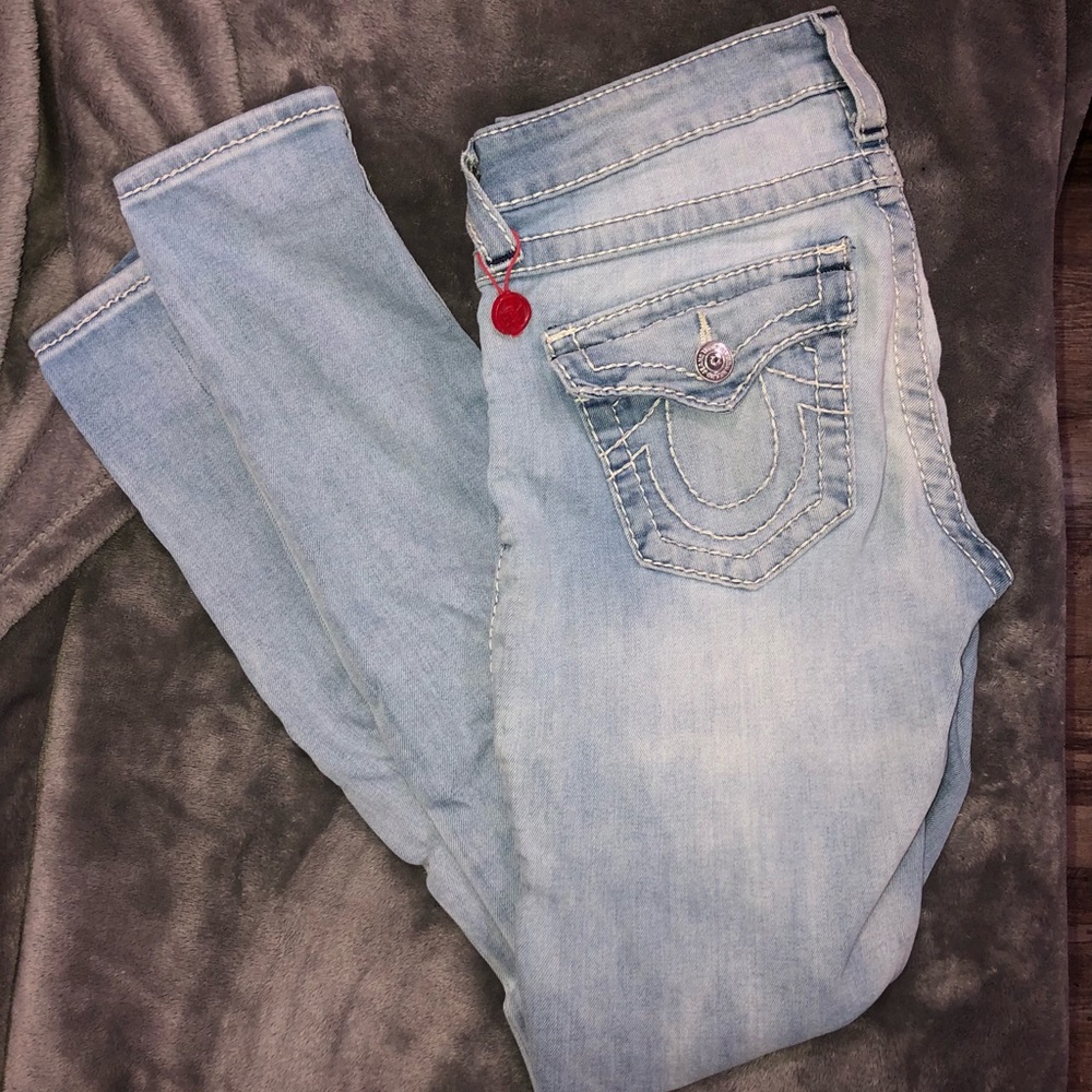 TRUE RELIGION light wash jeans